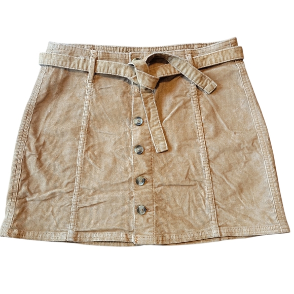 American Eagle Outfitters Dresses & Skirts - American Eagle Camel Tan Corduroy Button Front Mini Skirt